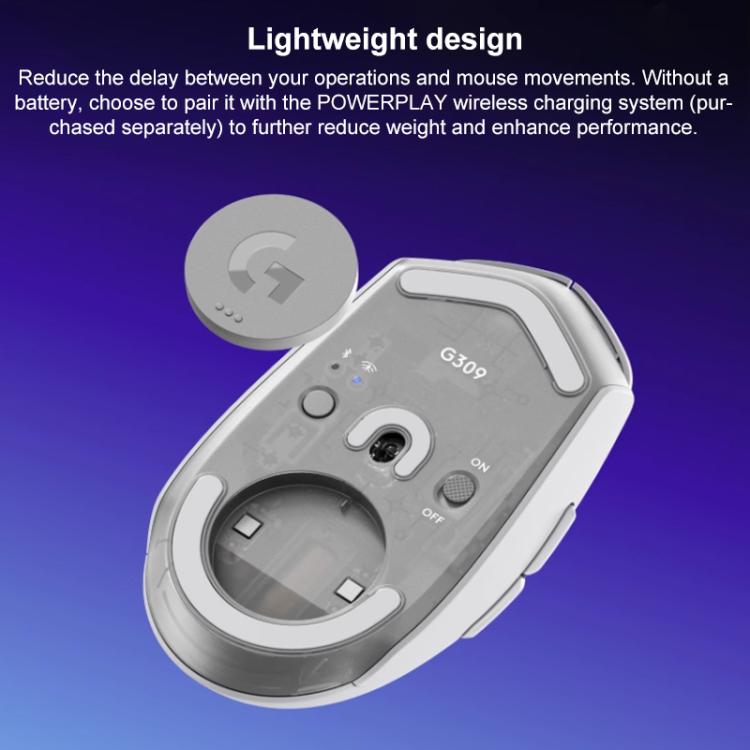 Logitech G309 Wireless Bluetooth Dual-Mode Gaming Mouse(White) - Wireless Mice by Logitech | Online Shopping UK | buy2fix