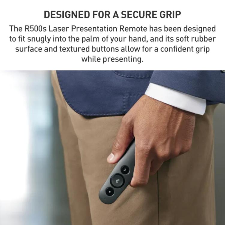 Logitech R500s Laser Wireless Smart Presentation Remote Controller(Grey) -  by Logitech | Online Shopping UK | buy2fix