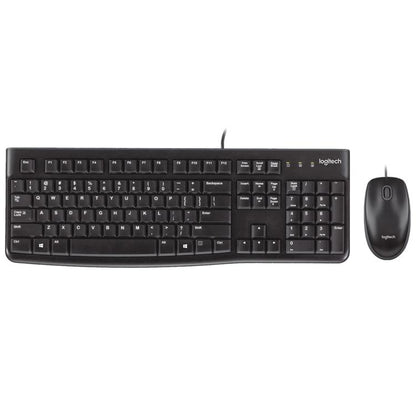 Logitech MK120 Wired Keyboard and Mouse Set(Black) - Wired Keyboard by Logitech | Online Shopping UK | buy2fix