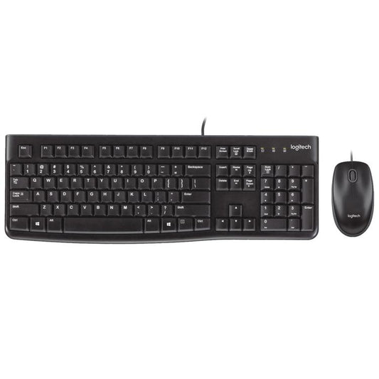 Logitech MK120 Wired Keyboard and Mouse Set(Black) - Wired Keyboard by Logitech | Online Shopping UK | buy2fix