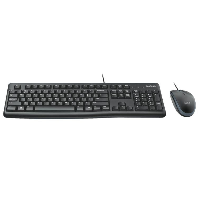 Logitech MK120 Wired Keyboard and Mouse Set(Black) - Wired Keyboard by Logitech | Online Shopping UK | buy2fix