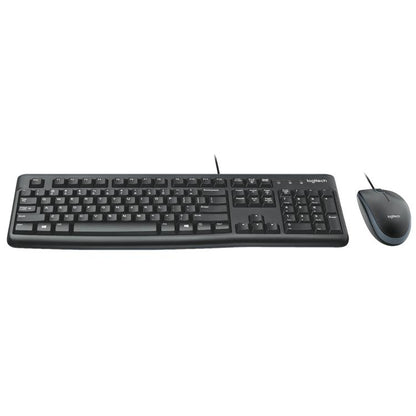 Logitech MK120 Wired Keyboard and Mouse Set(Black) - Wired Keyboard by Logitech | Online Shopping UK | buy2fix