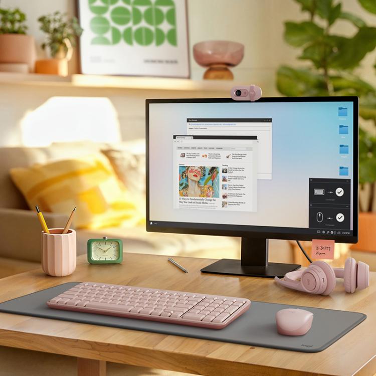 Logitech K251 Wireless Bluetooth Keyboard for Business Laptop Office use(Pink) - Wireless Keyboard by Logitech | Online Shopping UK | buy2fix