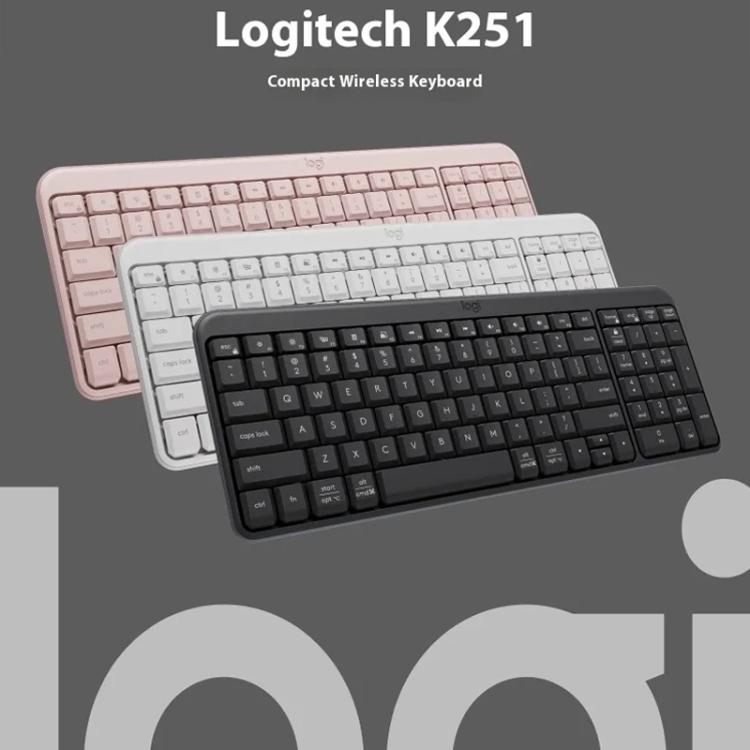 Logitech K251 Wireless Bluetooth Keyboard for Business Laptop Office use(Pink) - Wireless Keyboard by Logitech | Online Shopping UK | buy2fix