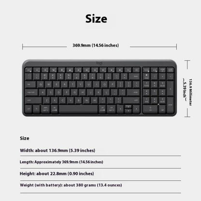 Logitech K251 Wireless Bluetooth Keyboard for Business Laptop Office use(White) - Wireless Keyboard by Logitech | Online Shopping UK | buy2fix