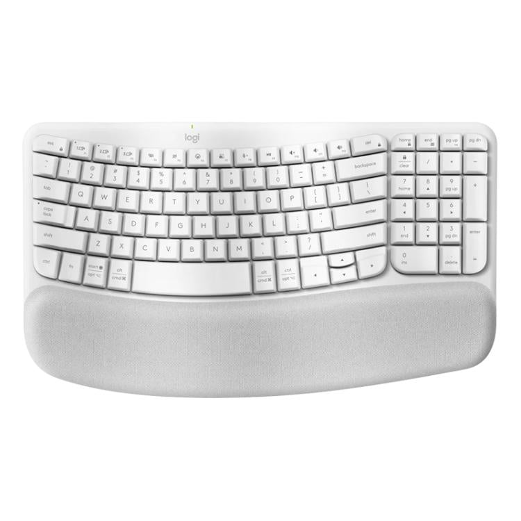 Logitech WAVE KEYS Wireless Ergonomic Keyboard(White) - Wireless Keyboard by Logitech | Online Shopping UK | buy2fix