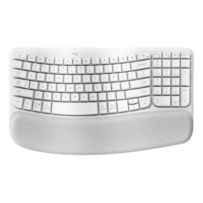 Logitech WAVE KEYS Wireless Ergonomic Keyboard(White) - Wireless Keyboard by Logitech | Online Shopping UK | buy2fix