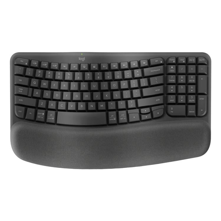 Logitech WAVE KEYS Wireless Ergonomic Keyboard(Black) - Wireless Keyboard by Logitech | Online Shopping UK | buy2fix