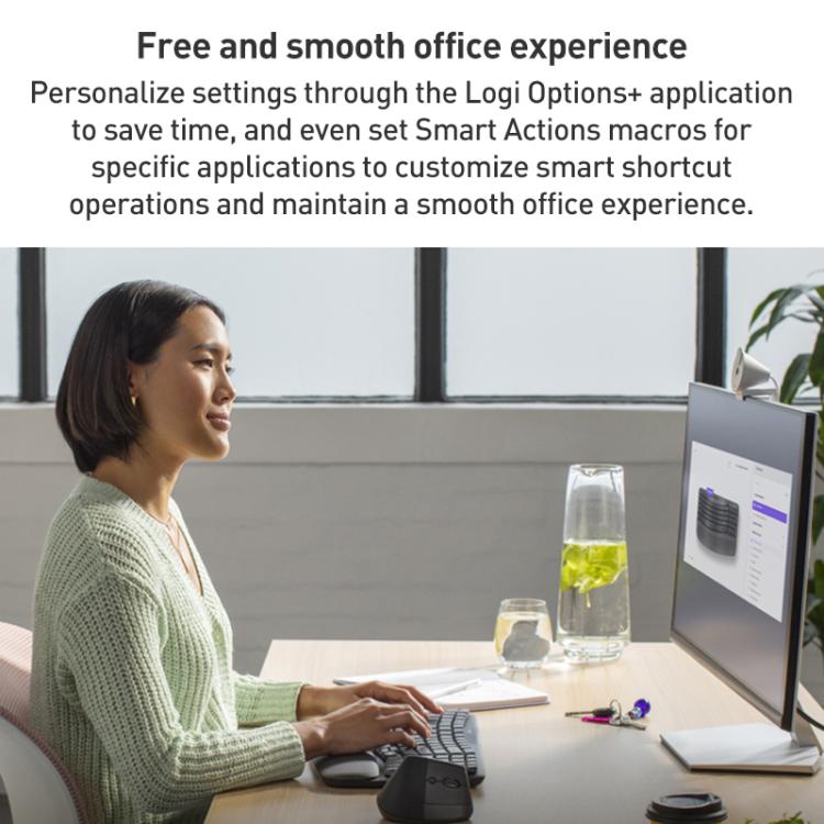 Logitech WAVE KEYS Wireless Ergonomic Keyboard(Black) - Wireless Keyboard by Logitech | Online Shopping UK | buy2fix