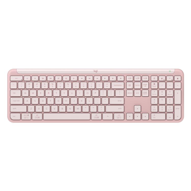 Logitech K950 Slim Silent Wireless Bluetooth Keyboard(Pink) - Wireless Keyboard by Logitech | Online Shopping UK | buy2fix