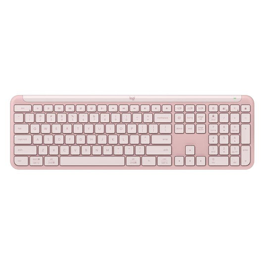 Logitech K950 Slim Silent Wireless Bluetooth Keyboard(Pink) - Wireless Keyboard by Logitech | Online Shopping UK | buy2fix