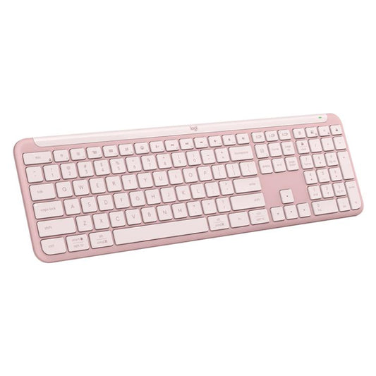Logitech K950 Slim Silent Wireless Bluetooth Keyboard(Pink) - Wireless Keyboard by Logitech | Online Shopping UK | buy2fix