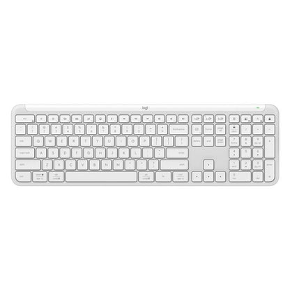 Logitech K950 Slim Silent Wireless Bluetooth Keyboard(White) - Wireless Keyboard by Logitech | Online Shopping UK | buy2fix