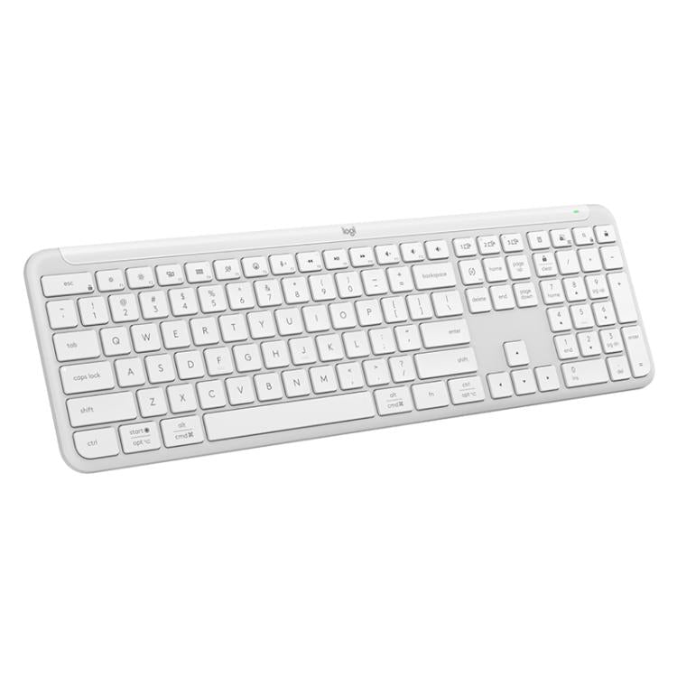 Logitech K950 Slim Silent Wireless Bluetooth Keyboard(White) - Wireless Keyboard by Logitech | Online Shopping UK | buy2fix