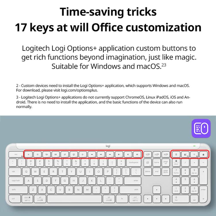 Logitech K950 Slim Silent Wireless Bluetooth Keyboard(Black) - Wireless Keyboard by Logitech | Online Shopping UK | buy2fix
