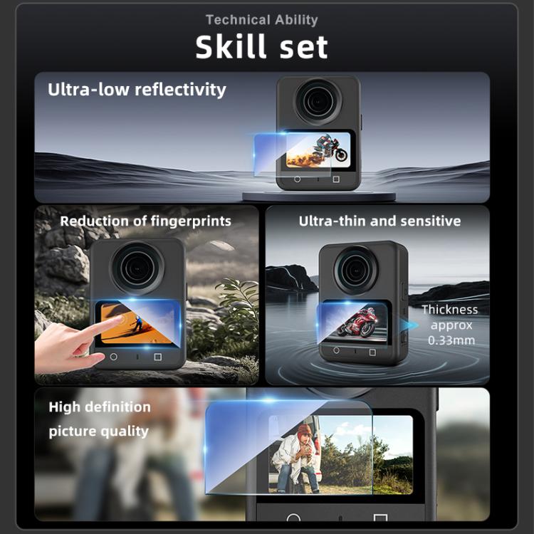 For DJI Osmo 360 STARTRC 2pcs HD Screen Tempered Glass Films(Transparent) - Protective Film & Stickers by STARTRC | Online Shopping UK | buy2fix