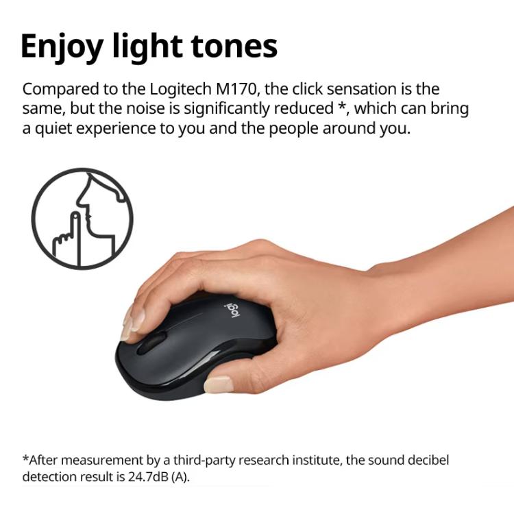 Logitech M240 1000dpi Silent Wireless Bluetooth Mouse(Black) - Wireless Mice by Logitech | Online Shopping UK | buy2fix