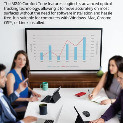 Logitech M240 1000dpi Silent Wireless Bluetooth Mouse(White) - Wireless Mice by Logitech | Online Shopping UK | buy2fix