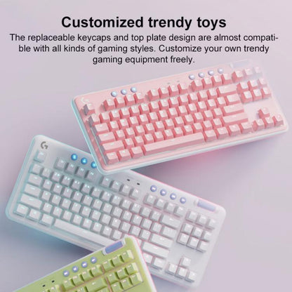 Logitech G715 Dual-Mode 87-Key RGB Wireless Bluetooth Mechanical Keyboard, Tea Shaft(White) - Wireless Keyboard by Logitech | Online Shopping UK | buy2fix