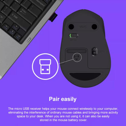 Logitech M275 1000dpi 2.4GHz Wireless Mouse with USB(Black) - Wireless Mice by Logitech | Online Shopping UK | buy2fix
