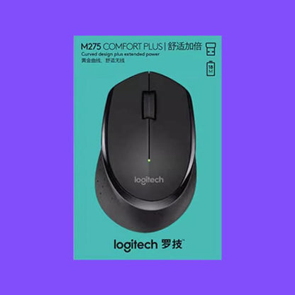 Logitech M275 1000dpi 2.4GHz Wireless Mouse with USB(Black) - Wireless Mice by Logitech | Online Shopping UK | buy2fix