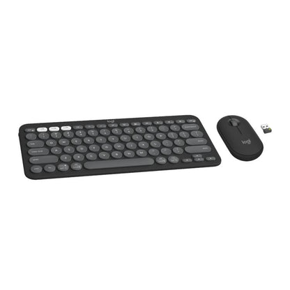 罗技 PEBBLE 2 COMBO Thin and Light Wireless Slim Bluetooth Keyboard and Mouse Set(Black) - Wireless Keyboard by Logitech | Online Shopping UK | buy2fix