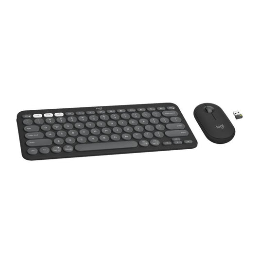 罗技 PEBBLE 2 COMBO Thin and Light Wireless Slim Bluetooth Keyboard and Mouse Set(Black) - Wireless Keyboard by Logitech | Online Shopping UK | buy2fix