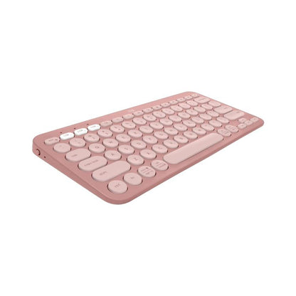 罗技 PEBBLE 2 COMBO Thin and Light Wireless Slim Bluetooth Keyboard and Mouse Set(Pink) - Wireless Keyboard by Logitech | Online Shopping UK | buy2fix