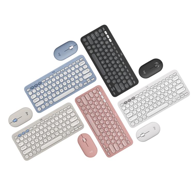罗技 PEBBLE 2 COMBO Thin and Light Wireless Slim Bluetooth Keyboard and Mouse Set(Blue) - Wireless Keyboard by Logitech | Online Shopping UK | buy2fix