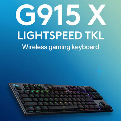 Logitech G915 X LIGHTSPEED TKL Low Profile Gaming Keyboard(Black Linear) - Wireless Keyboard by Logitech | Online Shopping UK | buy2fix