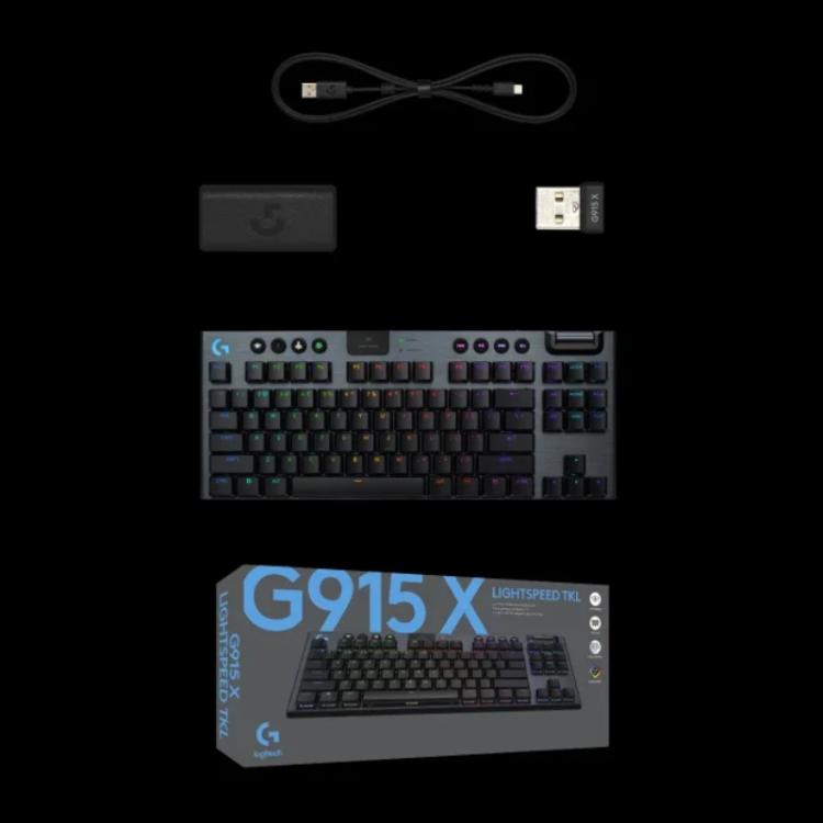 Logitech G915 X LIGHTSPEED TKL Low Profile Gaming Keyboard(Black Linear) - Wireless Keyboard by Logitech | Online Shopping UK | buy2fix