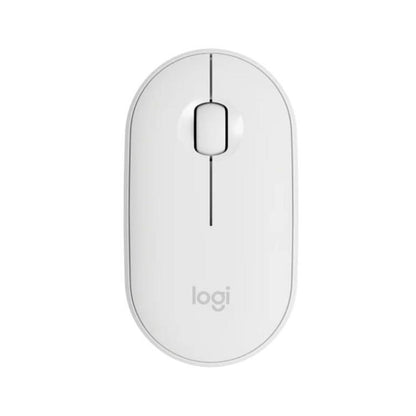 Logitech PEBBLE M350 1000DPI Ultra-Thin Dual-Mode Wireless Bluetooth Mouse(White) - Wireless Mice by Logitech | Online Shopping UK | buy2fix
