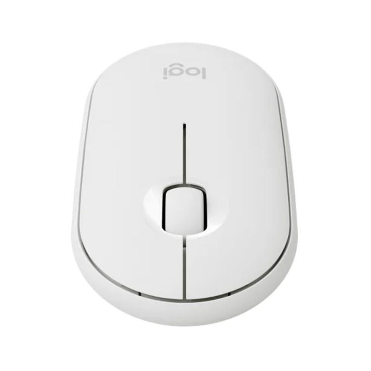 Logitech PEBBLE M350 1000DPI Ultra-Thin Dual-Mode Wireless Bluetooth Mouse(White) - Wireless Mice by Logitech | Online Shopping UK | buy2fix