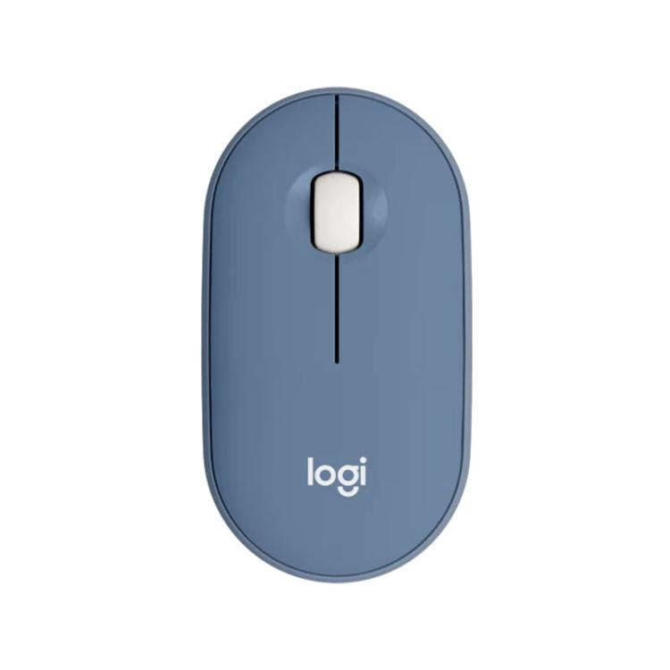Logitech PEBBLE M350 1000DPI Ultra-Thin Dual-Mode Wireless Bluetooth Mouse(Blue) - Wireless Mice by Logitech | Online Shopping UK | buy2fix