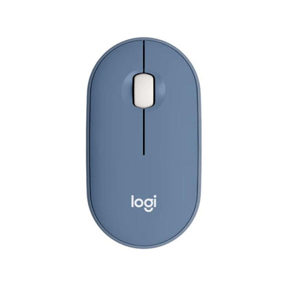 Logitech PEBBLE M350 1000DPI Ultra-Thin Dual-Mode Wireless Bluetooth Mouse(Blue) - Wireless Mice by Logitech | Online Shopping UK | buy2fix