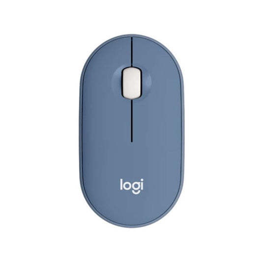 Logitech PEBBLE M350 1000DPI Ultra-Thin Dual-Mode Wireless Bluetooth Mouse(Blue) - Wireless Mice by Logitech | Online Shopping UK | buy2fix