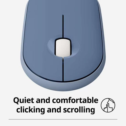 Logitech PEBBLE M350 1000DPI Ultra-Thin Dual-Mode Wireless Bluetooth Mouse(Black) - Wireless Mice by Logitech | Online Shopping UK | buy2fix