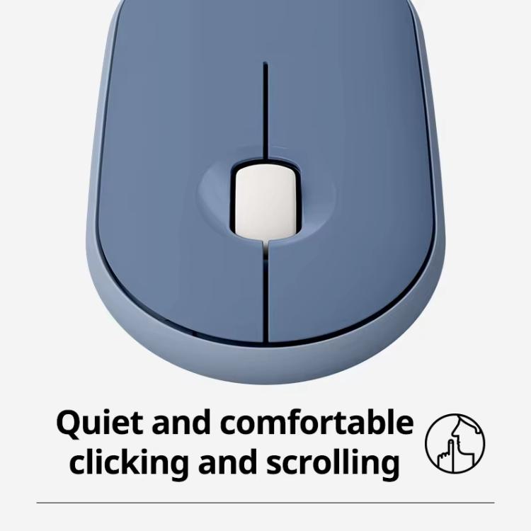 Logitech PEBBLE M350 1000DPI Ultra-Thin Dual-Mode Wireless Bluetooth Mouse(White) - Wireless Mice by Logitech | Online Shopping UK | buy2fix