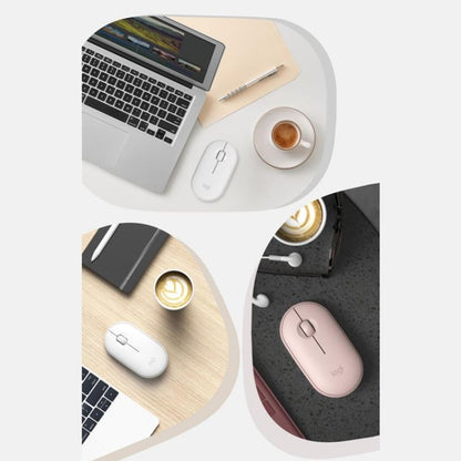 Logitech PEBBLE M350 1000DPI Ultra-Thin Dual-Mode Wireless Bluetooth Mouse(Black) - Wireless Mice by Logitech | Online Shopping UK | buy2fix