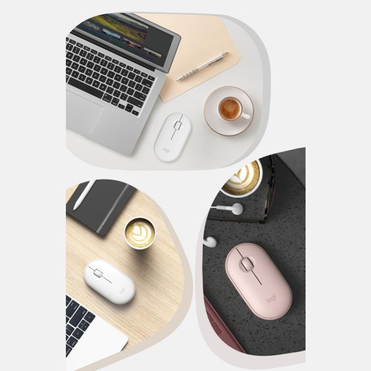 Logitech PEBBLE M350 1000DPI Ultra-Thin Dual-Mode Wireless Bluetooth Mouse(Pink) - Wireless Mice by Logitech | Online Shopping UK | buy2fix