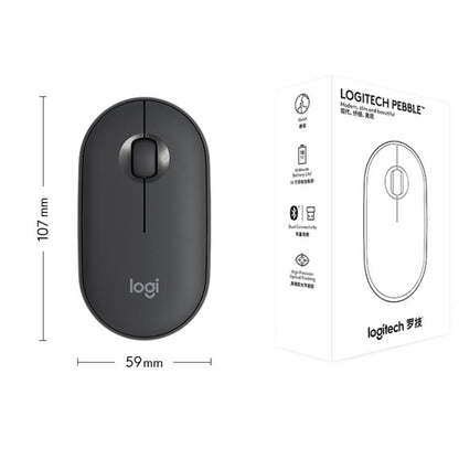 Logitech PEBBLE M350 1000DPI Ultra-Thin Dual-Mode Wireless Bluetooth Mouse(Blue) - Wireless Mice by Logitech | Online Shopping UK | buy2fix