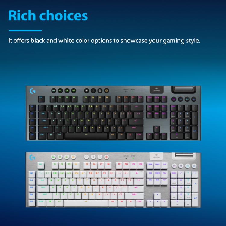 Logitech G915 X LIGHTSPEED Wireless Low Profile Gaming Keyboard(White Tactile) - Wireless Keyboard by Logitech | Online Shopping UK | buy2fix