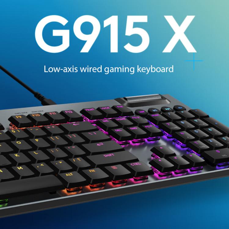 Logitech G915 X Wired Low Profile Gaming Keyboard(Black Tactile) - Wireless Keyboard by Logitech | Online Shopping UK | buy2fix