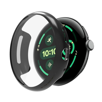 For Google Pixel Watch 3 45mm Integrated Full Coverage TPU Watch Protective Cover(Black) - Watch Cases by buy2fix | Online Shopping UK | buy2fix