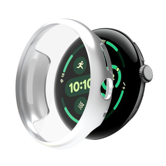 For Google Pixel Watch 3 45mm Integrated Full Coverage TPU Watch Protective Cover(Silver) - Watch Cases by buy2fix | Online Shopping UK | buy2fix