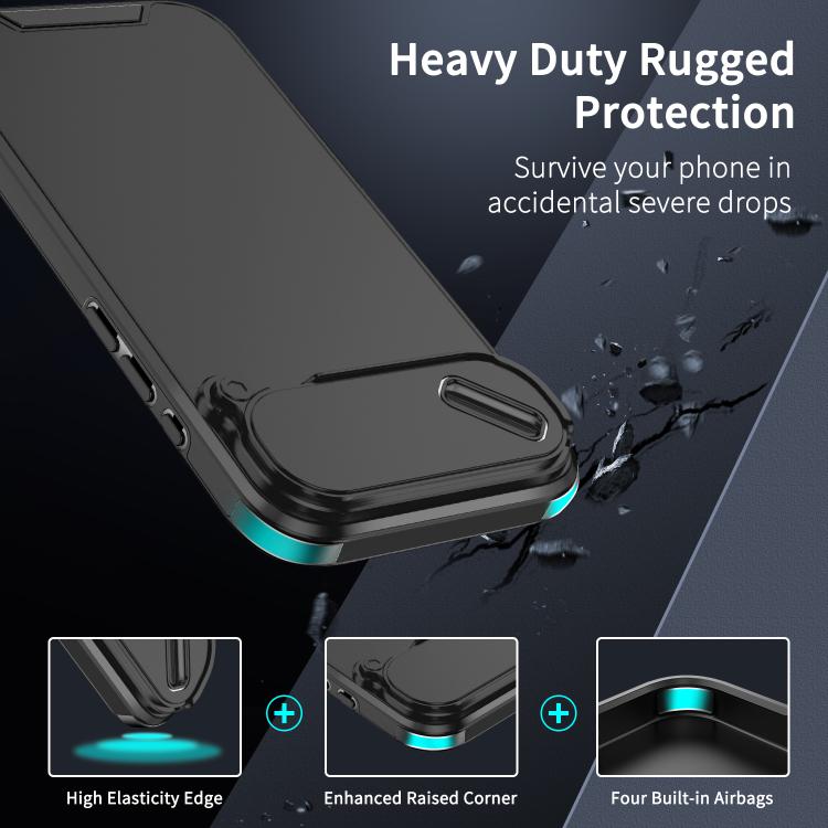 For iPhone Air Sliding Camshield TPU + PC Phone Case(Black) - iPhone Air Cases by buy2fix | Online Shopping UK | buy2fix