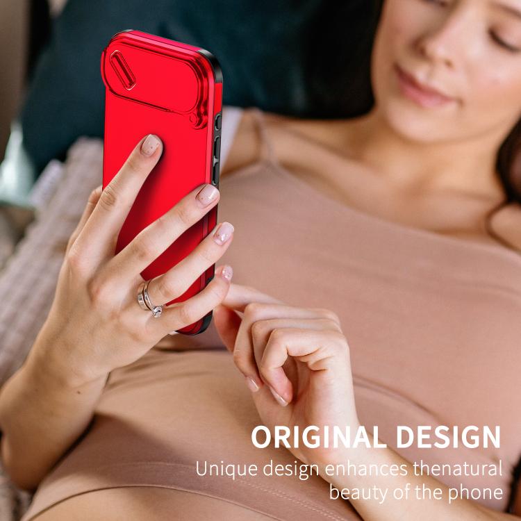 For iPhone Air Sliding Camshield TPU + PC Phone Case(Red) - iPhone Air Cases by buy2fix | Online Shopping UK | buy2fix