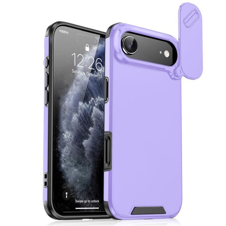 For iPhone Air Sliding Camshield TPU + PC Phone Case(Purple) - iPhone Air Cases by buy2fix | Online Shopping UK | buy2fix