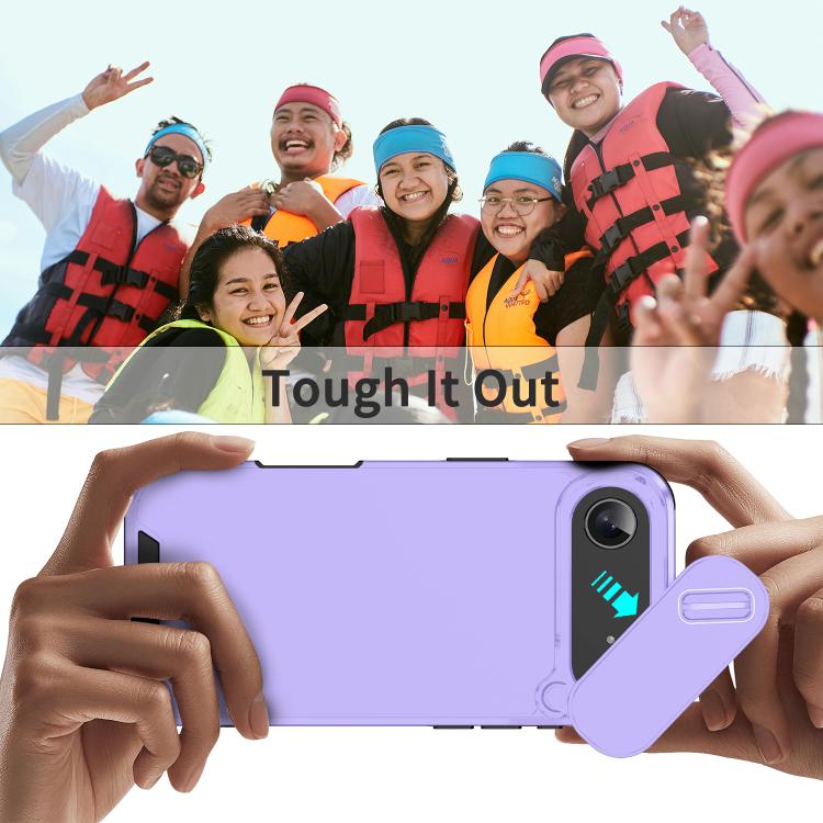 For iPhone Air Sliding Camshield TPU + PC Phone Case(Purple) - iPhone Air Cases by buy2fix | Online Shopping UK | buy2fix