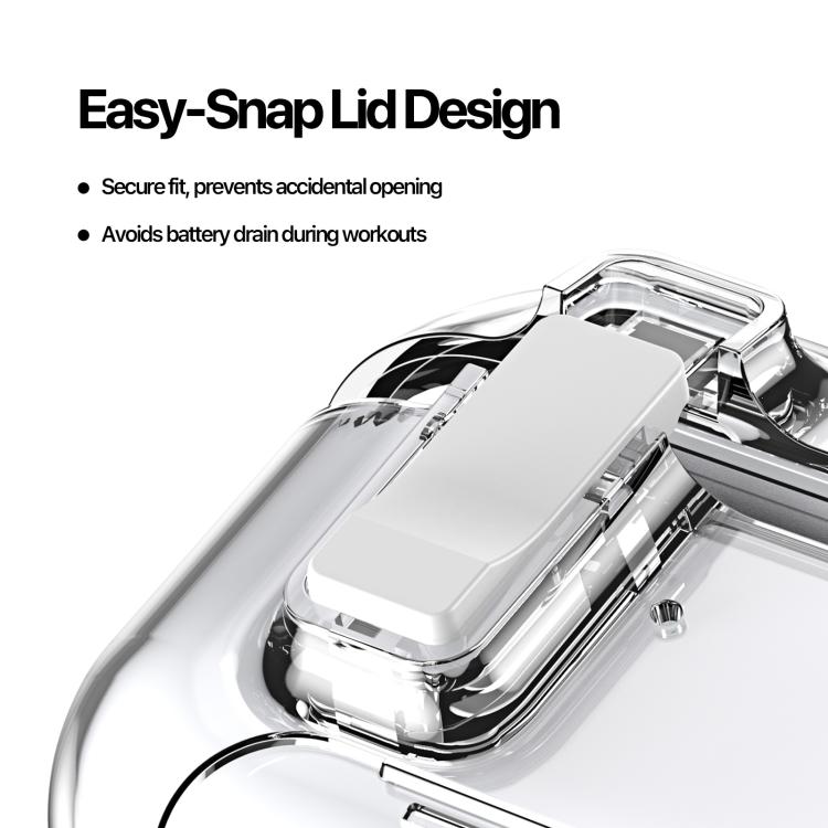 For AirPods Pro 2 DUX DUCIS PECR Series Holder & Security Lock Earphone Case(Transparent) - For AirPods Pro 2 by DUX DUCIS | Online Shopping UK | buy2fix